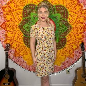 Vintage 1990’s yellow floral dress